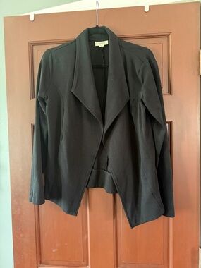 Style & Co. Black Open-Front Blazer Jacket